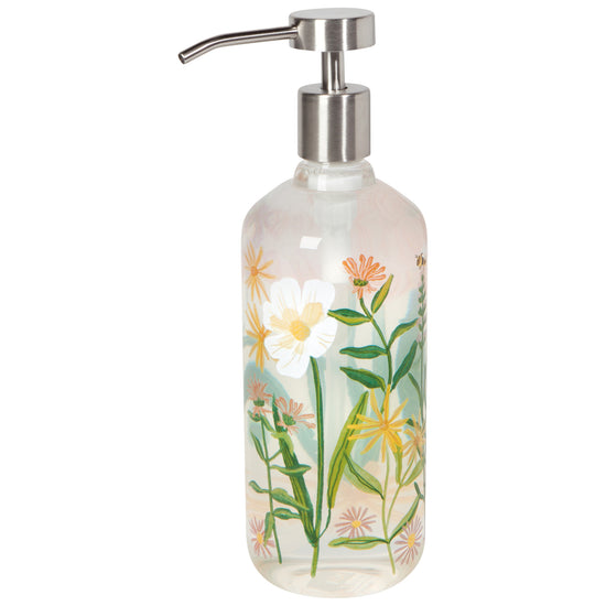 now designs Bees & Blooms Glass Soap Pump