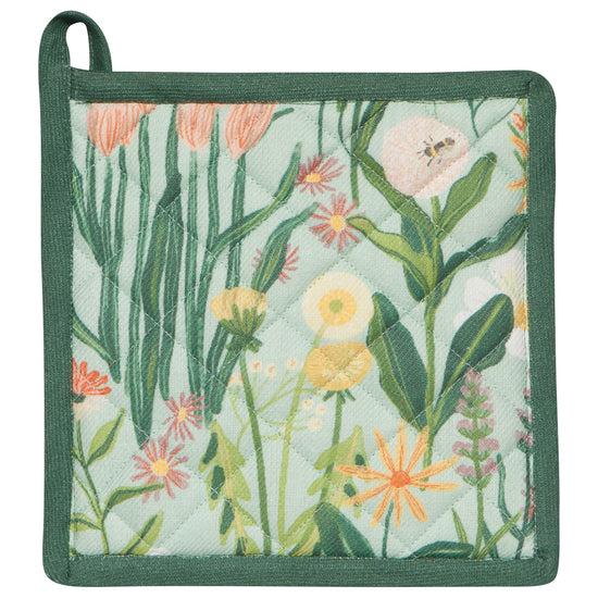 Now Designs Bees & Blooms Spruce Potholder