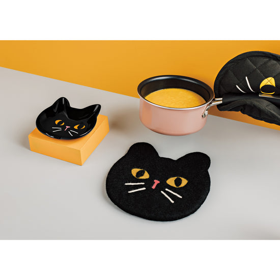 Now Designs Black Cat Felt Wool Trivet