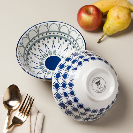 Now Designs Black Navy Sun 6 Inch Stamped Bowl