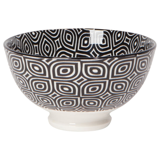 now designs Black White Geo Stamped 4 inch Bowl