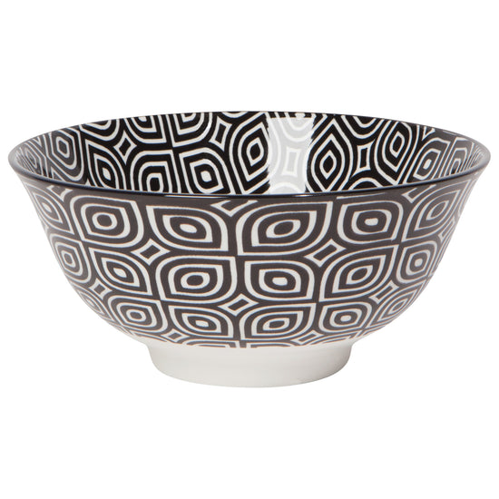 now designs Black White Geo Stamped 6 inch Bowl