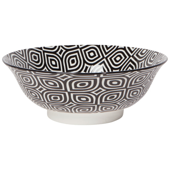 now designs Black White Geo Stamped 8 inch Bowl