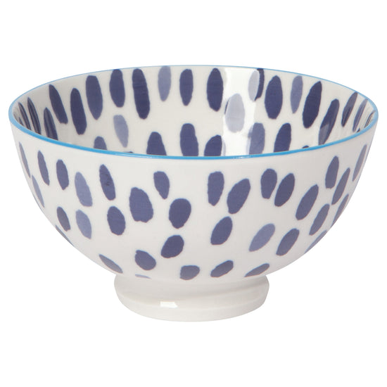 now designs Blue Spots 4 inch Stamped Bowl