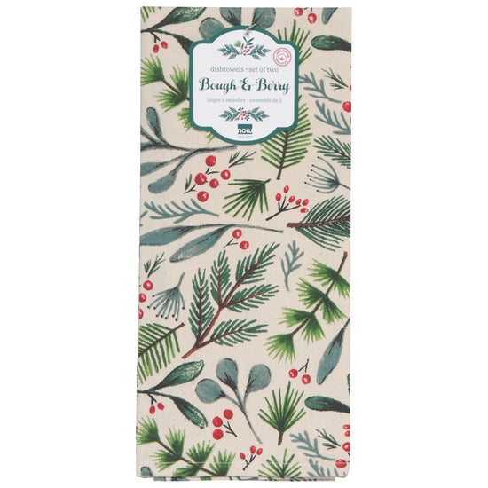 Now Designs Bough & Berry Dishtowels Set Of 2