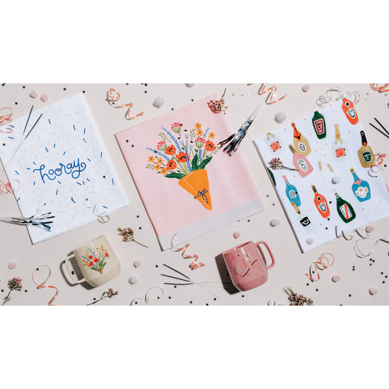 Now Designs Bouquet Printed Dishtowel