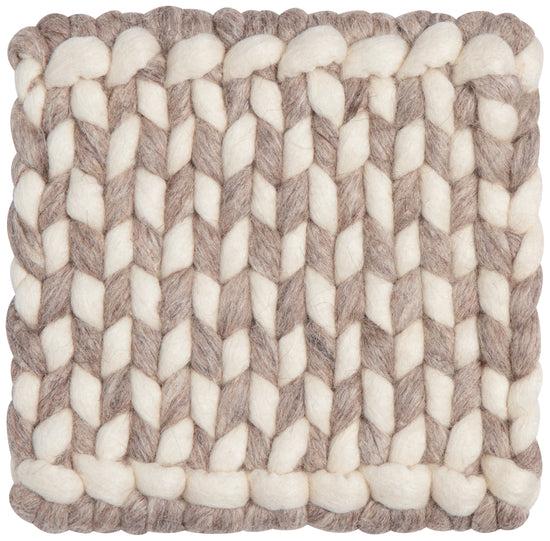 now designs Braid Felt Wool Trivet - Flint
