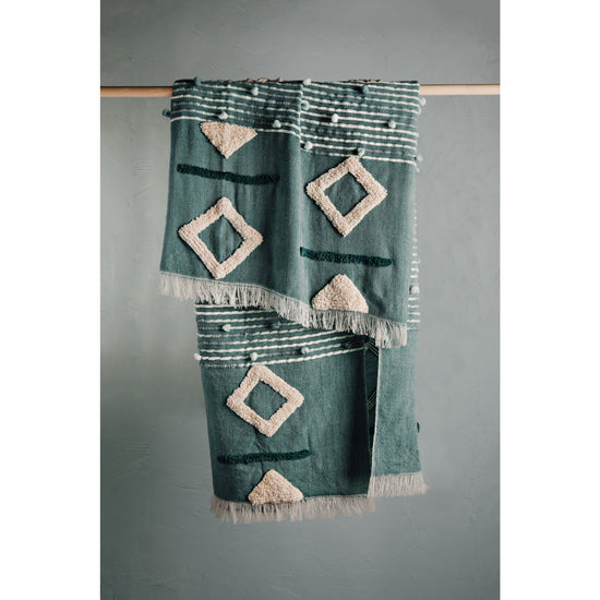 Now Designs Brook Throw Jade Green