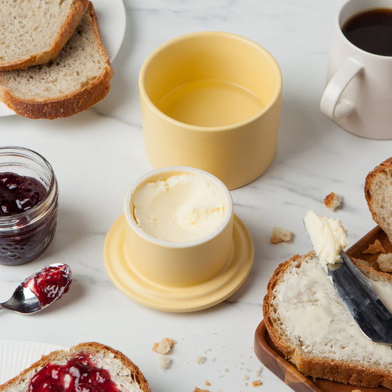 Now Designs Butter Crock Matte Sunrise Yellow