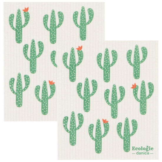 now designs Cacti Swedish Dishcloth Set of 2