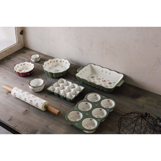 Now Designs Camellia Stoneware Muffin Pan