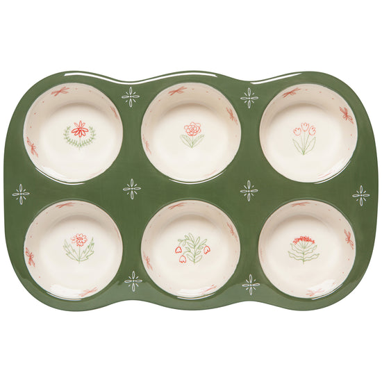 Now Designs Camellia Stoneware Muffin Pan