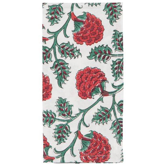 Now Designs Carnation Block Print Napkins Set Of 4