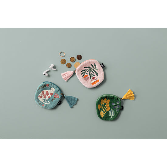 Now Designs Catbloom Embroidered Coin Purse