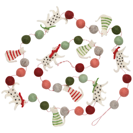 Now Designs Cats Christmas Felt Garland