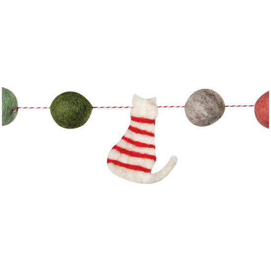 Now Designs Cats Christmas Felt Garland