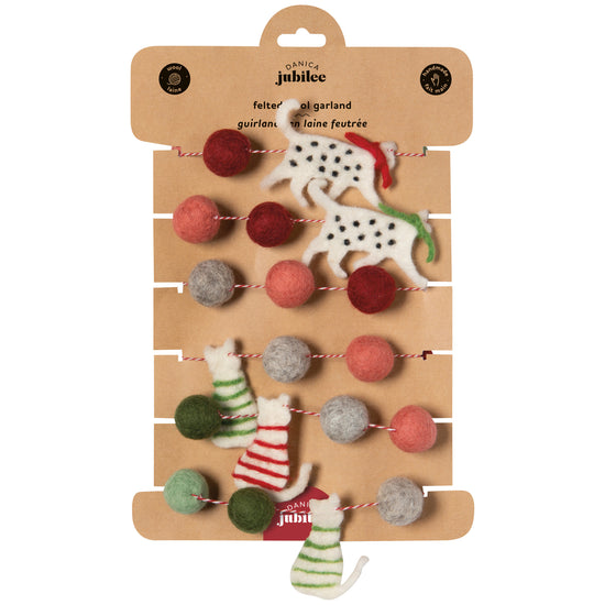 Now Designs Cats Christmas Felt Garland