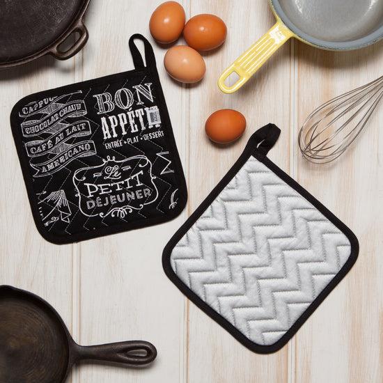 Now Designs Chalkboard Chef Quilted Potholder