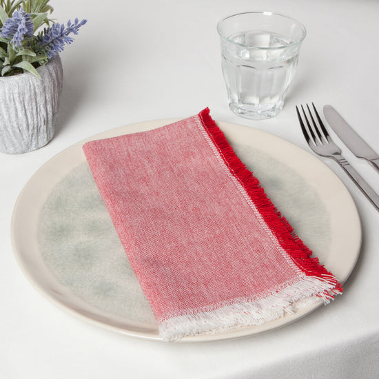 Now Designs Chambray Napkins Chili Red Set Of 4