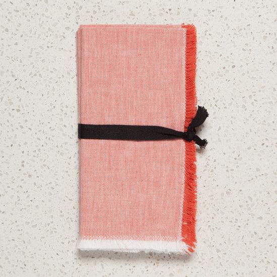 Now Designs Chambray Napkins Clay Red Set Of 4