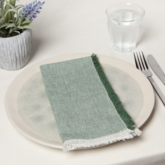 Now Designs Chambray Napkins Jade Green Set Of 4