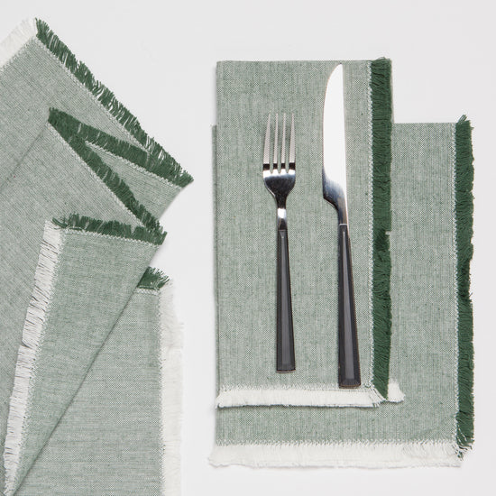 Now Designs Chambray Napkins Jade Green Set Of 4
