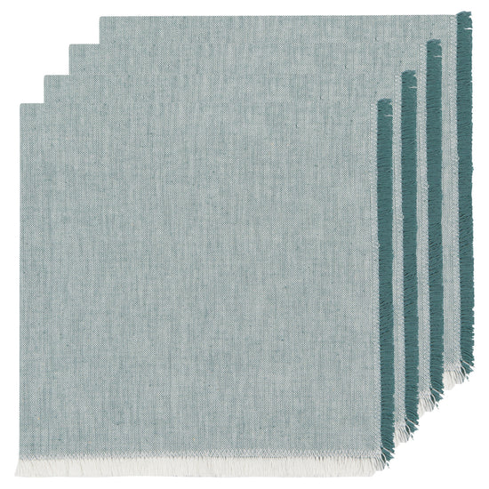 now designs Chambray Napkins Lagoon Blue Set of 4
