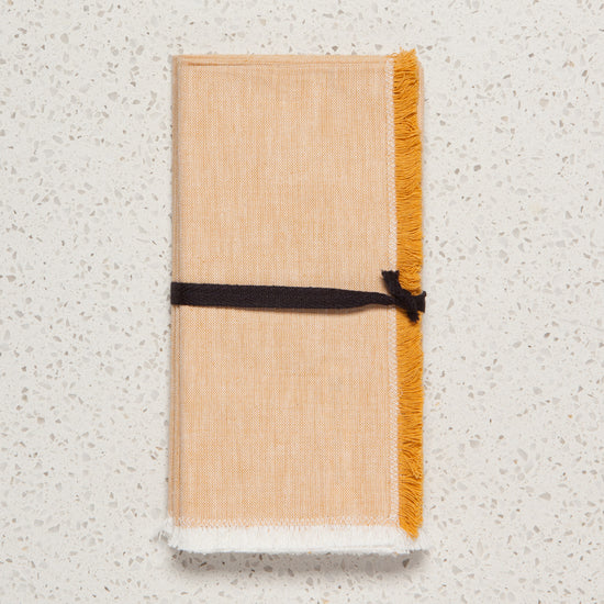 Now Designs Chambray Napkins Ochre Yellow Set Of 4