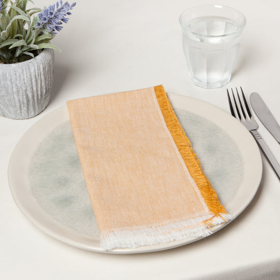 Now Designs Chambray Napkins Ochre Yellow Set Of 4