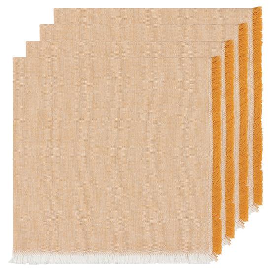 now designs Chambray Napkins Ochre Yellow Set of 4