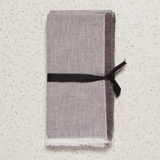 Now Designs Chambray Napkins Shadow Gray Set Of 4