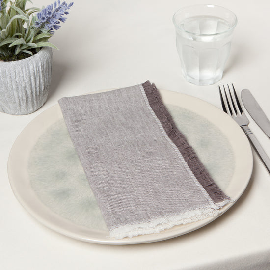 Now Designs Chambray Napkins Shadow Gray Set Of 4