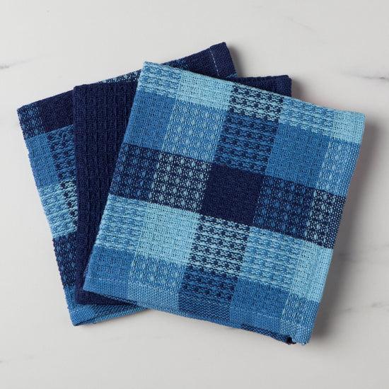 Now Designs Check-it Dishcloths Indigo Set Of 3
