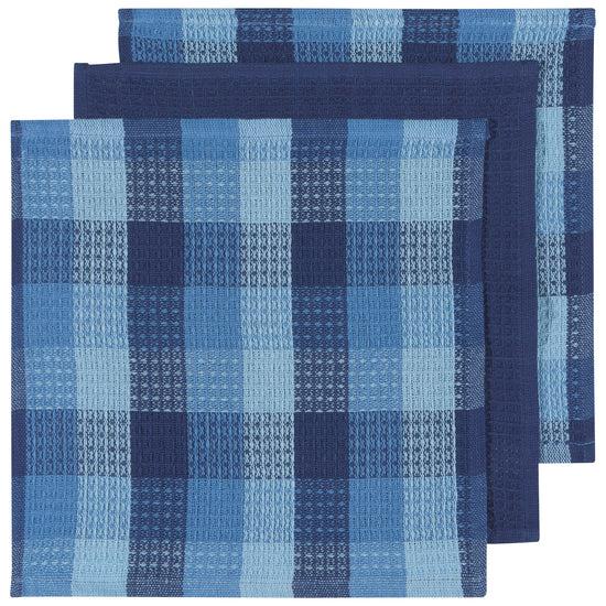 now designs Check-it Dishcloths Indigo Set of 3
