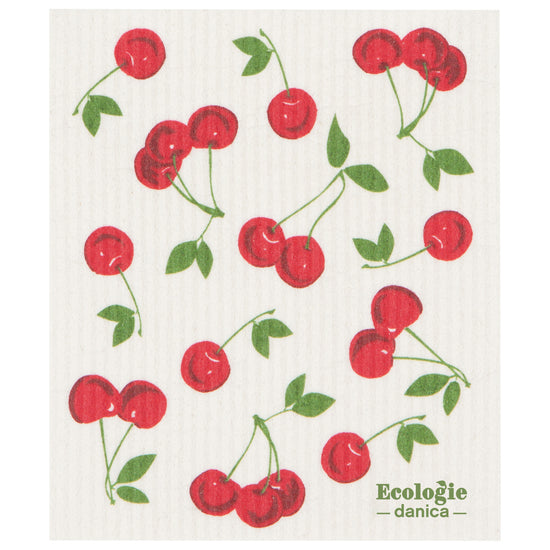 now designs Cherries Swedish Sponge Cloth