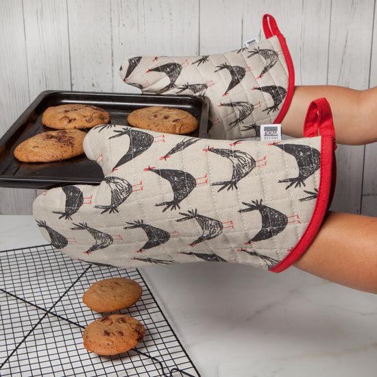 Now Designs Chicken Scratch Chef Quilted Oven Mitt