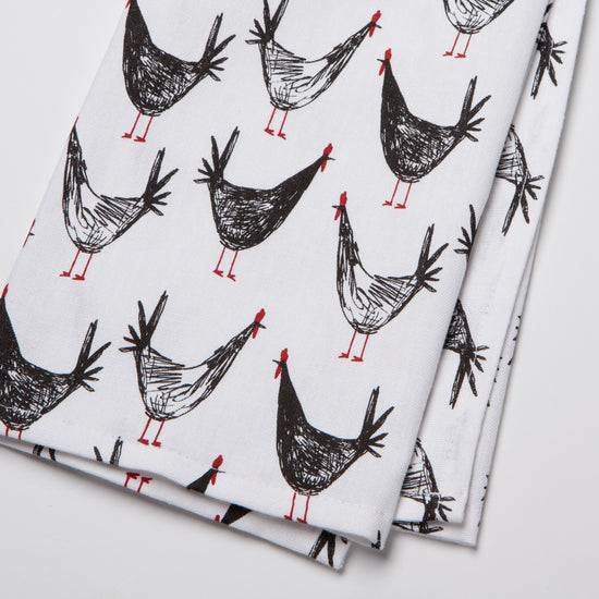 Now Designs Chicken Scratch Printed Dishtowel