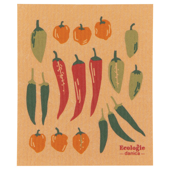 now designs Chili Peppers Swedish Sponge Cloth