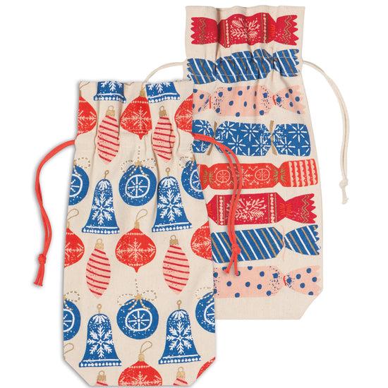 now designs Christmas Charms Wine Bags Set of 2