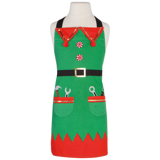 Now Designs Christmas Elf Kid's Apron And Hat Set