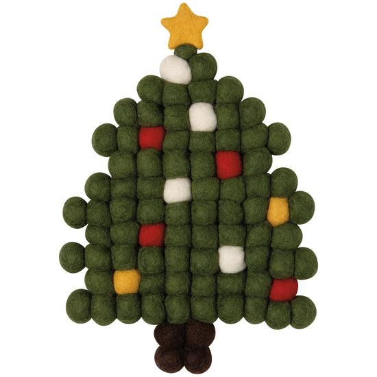 now designs Christmas Tree Felt Wool Trivet