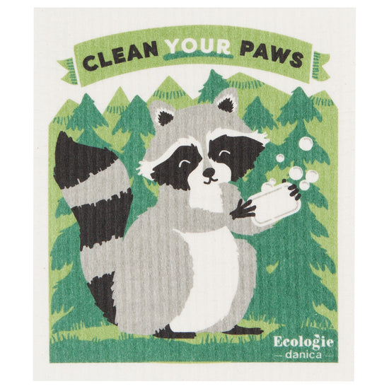 now designs Clean Your Paws Swedish Sponge Cloth