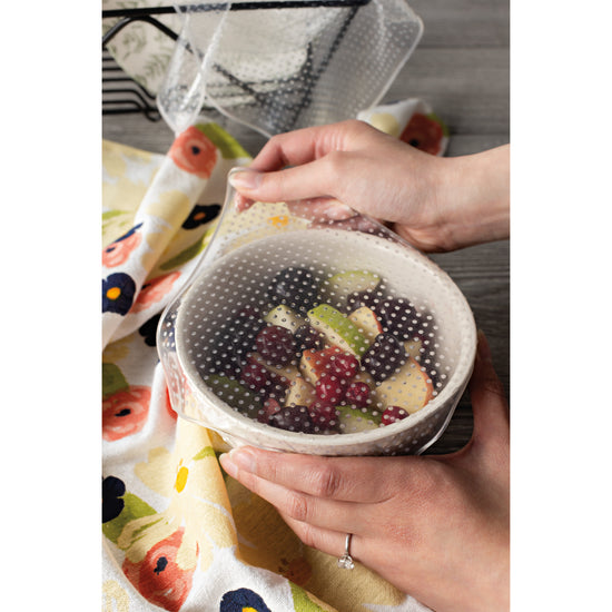 Now Designs Clear Silicone Stretch Wrap Set Of 3