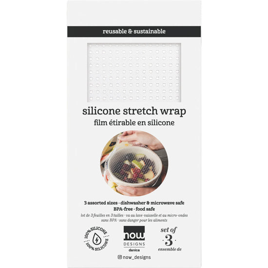 Now Designs Clear Silicone Stretch Wrap Set Of 3
