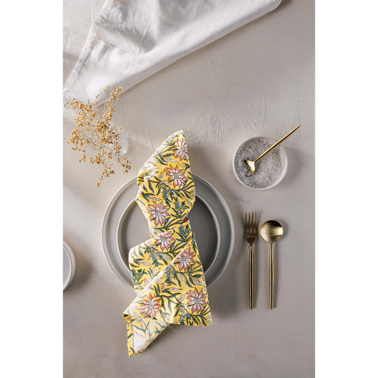 Now Designs Clematis Block Print Napkins Set Of 4