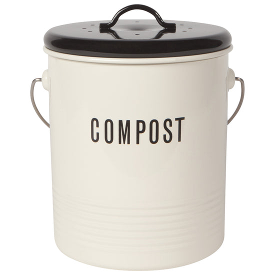 now designs Compost Bin Vintage Ivory 1.25 Gallon