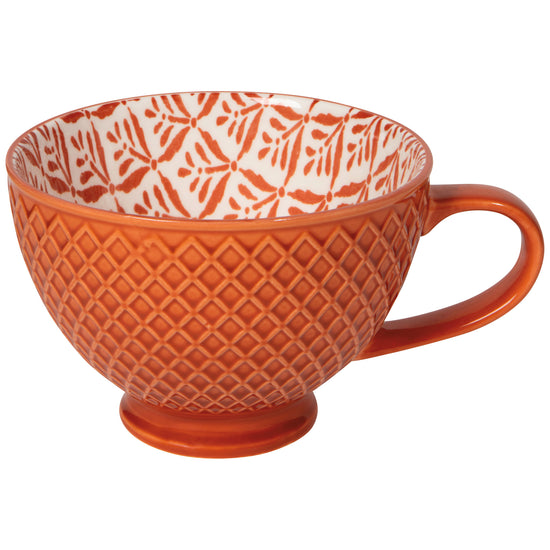 now designs Copper Leaves Stamped Latte Mug