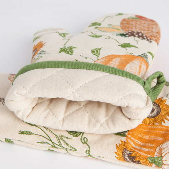 Now Designs Cornucopia Spruce Oven Mitt