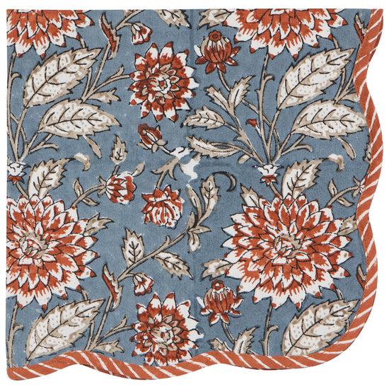 Now Designs Dahlia Block Print Napkins Set Of 4