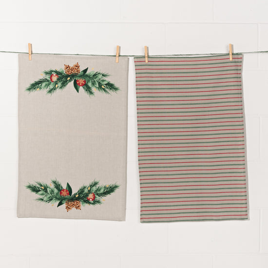 Now Designs Deck The Halls Dishtowels Set Of 2